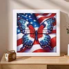 Butterfly Flower 5D DIY Partial Special Shaped Drill Diamond Painting With Frame Kit 17.2x17.2cm