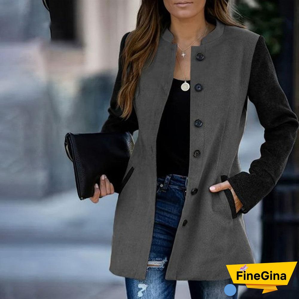 Modern Long Sleeve Print Outerwear