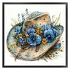 Flower Cowboy Hat-18CT Stamped Cross Stitch 25*25cm/9.84*9.84in tapestrymarket