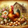 Diamond Painting-DIY Full Round Drill Farm Rooster