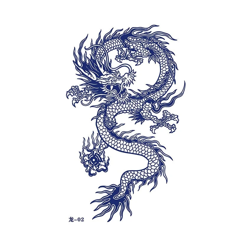 Dragon Juice Ink Tatouage Semi Permanent Temporary Tattoo Stickers Waterproof Lasting Tatuajes Temporales Hombre Art Fake Tattoo