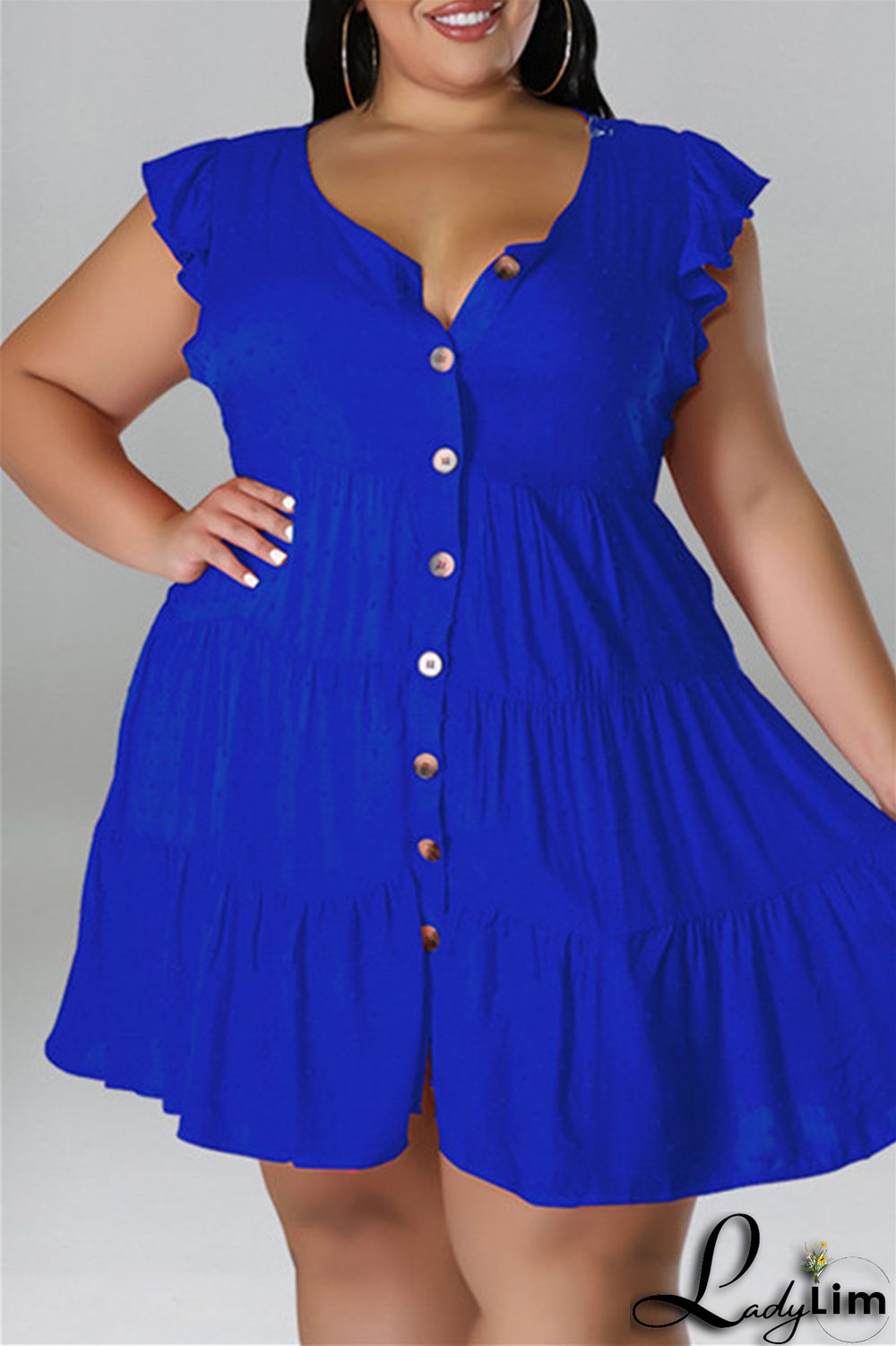 Black Fashion Casual Plus Size Solid Patchwork V Neck Sleeveless Dress