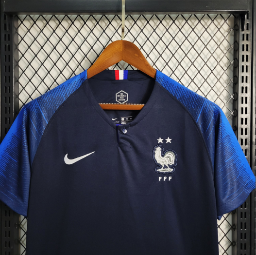 Retro version 2018 World Cup France home Football T-Shirt