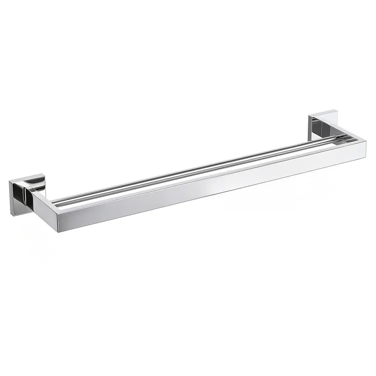 EVERSTEIN 23.8" Modern Double Towel Bar Polished Chrome
