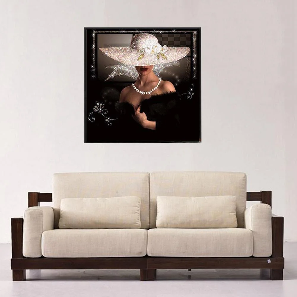 Diamond Painting - Partial Round Drill - Elegant Lady(30*30cm)