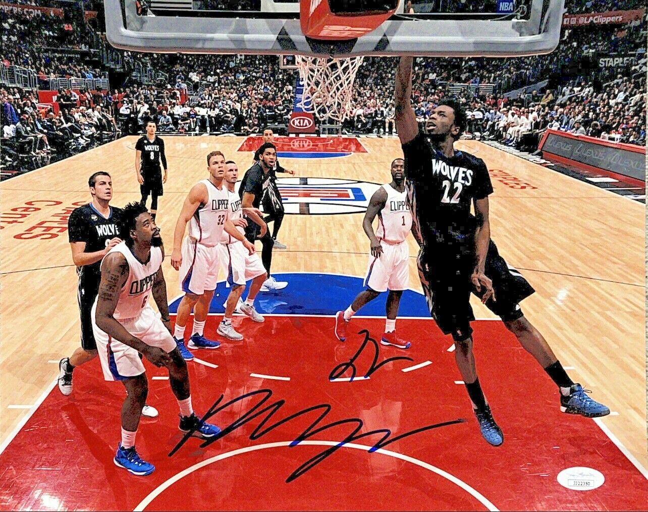 ANDREW WIGGINS TIMBERWOLVES HAND SIGNED AUTOGRAPHED 11X14 Photo Poster painting WITH JSA COA