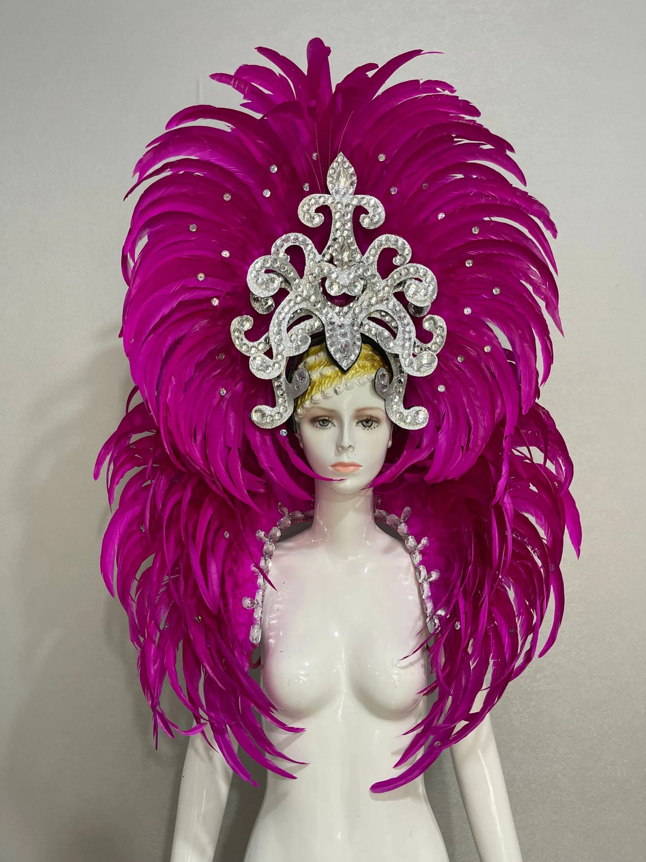 VCshoes Brazil Rio Spanish Cuba Santiago Havana Venice Dionysia Carnival Float Mask Dress Masque Ball Costume Samba Plumage Plume Headd