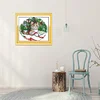 >SALE<Christmas Cat Ecological 14CT Stamp Cotton Thread Cross Stitch Kits (D867)