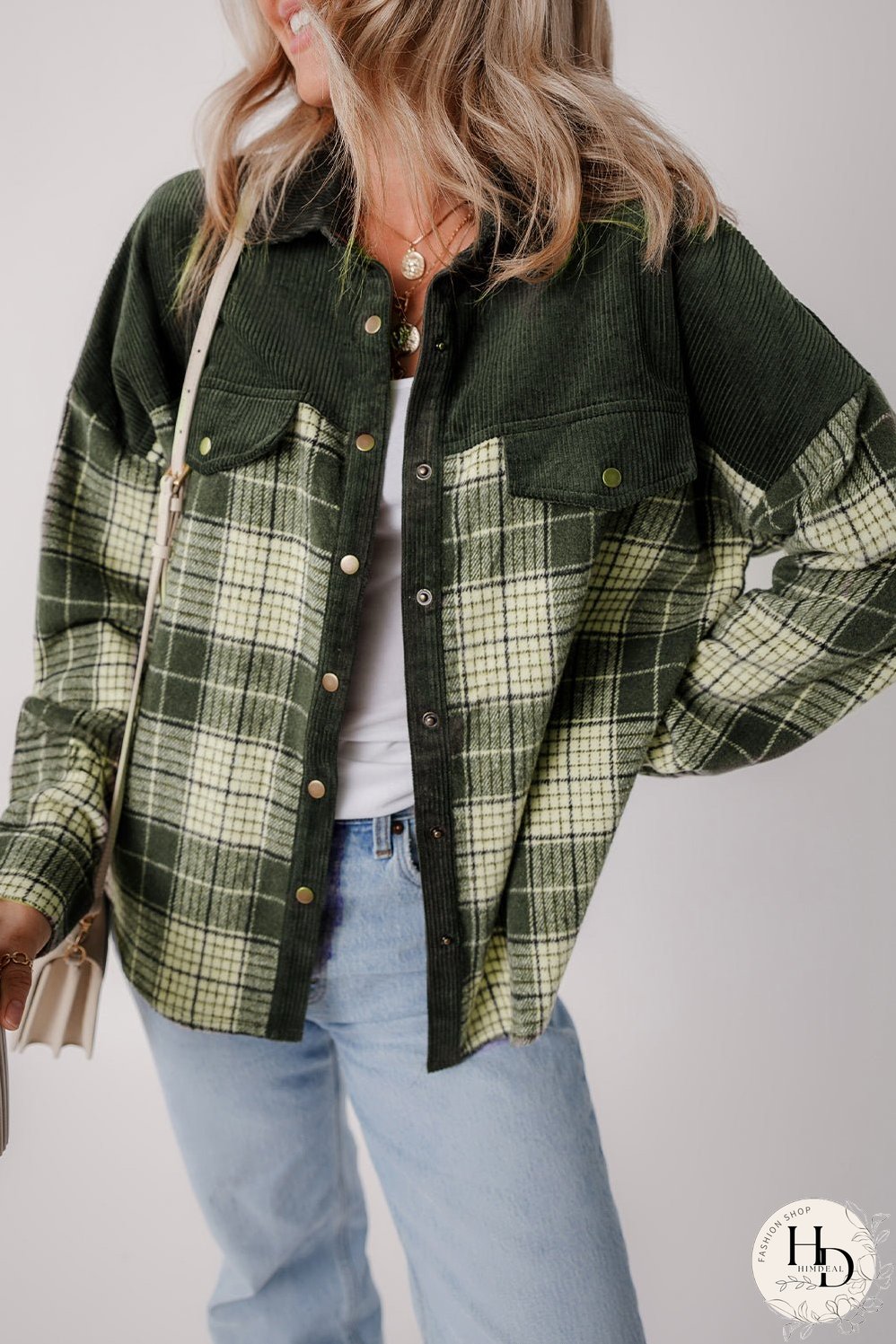 Plaid Zip-Up Hooded Coat with Pockets