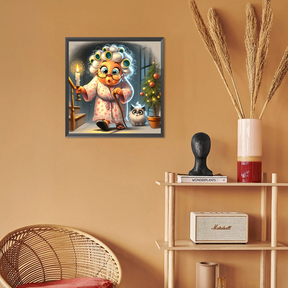 Diamond Painting - Full Round Drill - Grandma(Canvas|30*30cm)