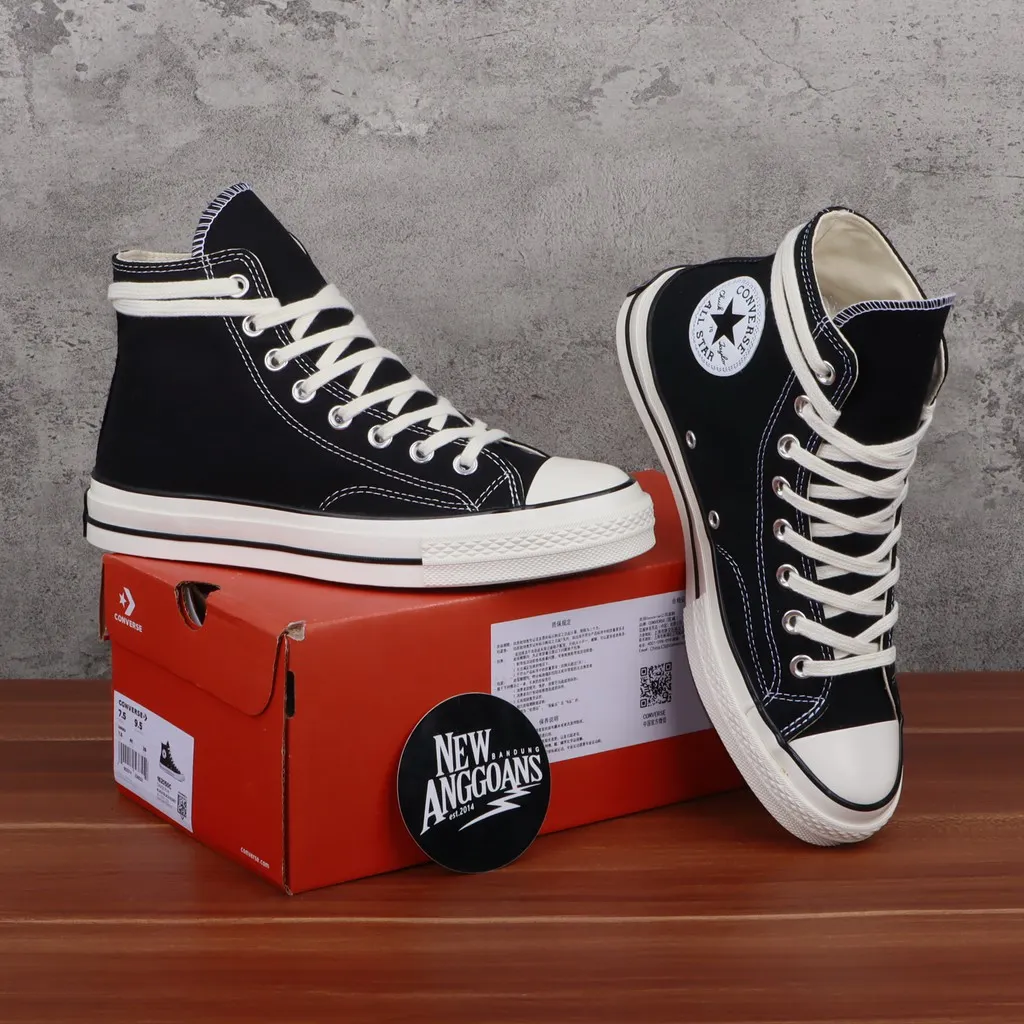 Chuck Taylor 70s 70's 70 black egret white black white hi bnib