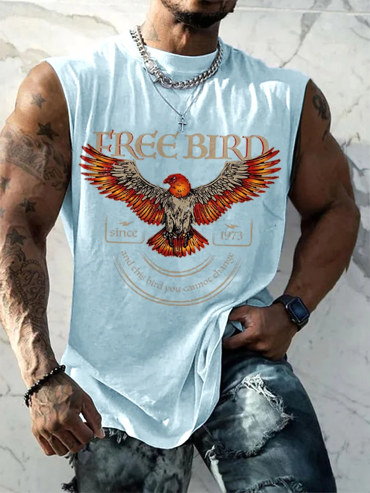 Men's And This Bird You Cannot Change Print Tank Top