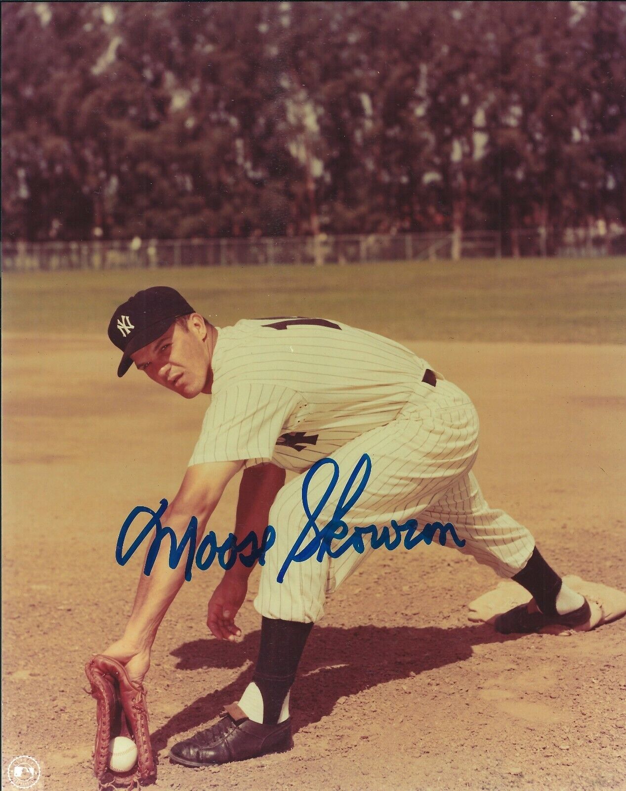 Signed 8x10 MOOSE SKOWRON New York Yankees Autographed Photo Poster painting w/COA