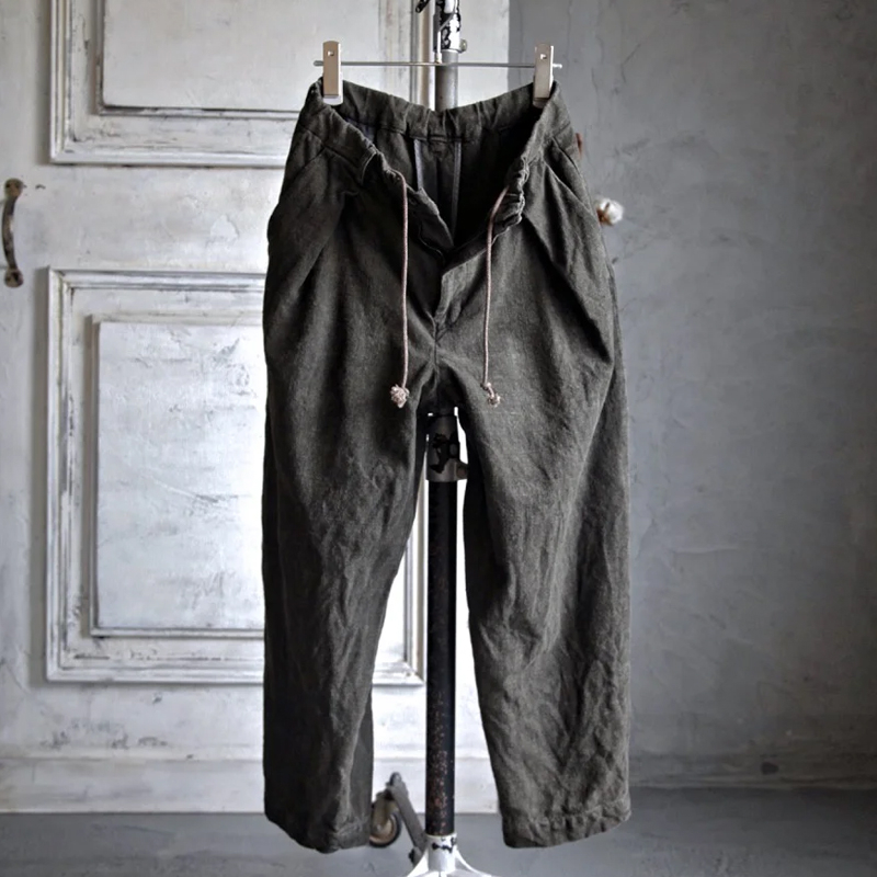 Men's Vintage Elastic Pleated Loose Pants