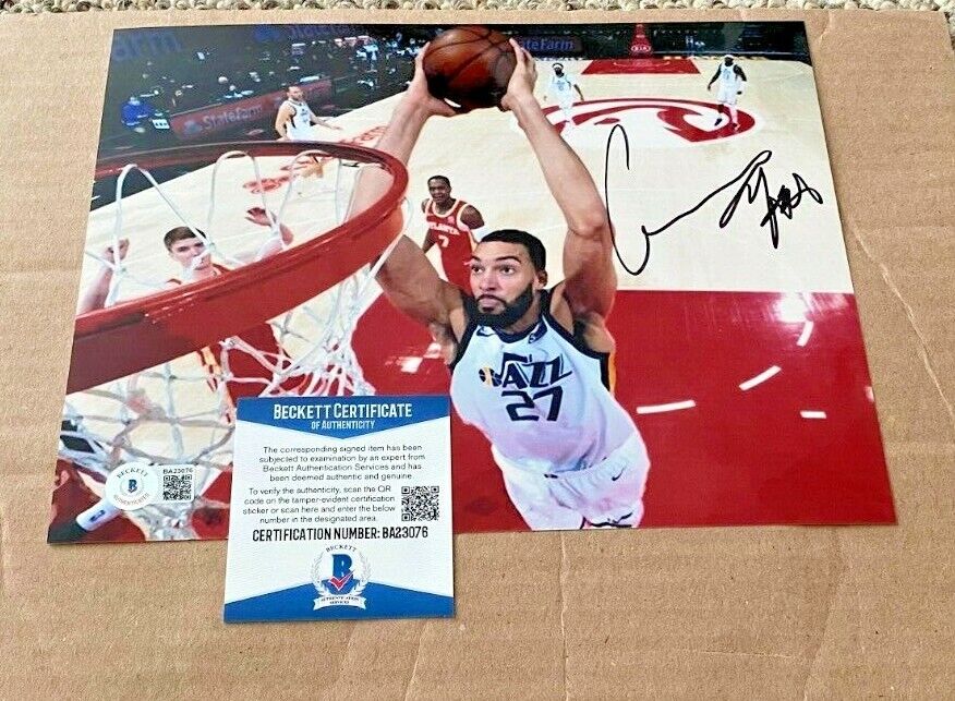 RUDY GOBERT SIGNED UTAH JAZZ 8X10 Photo Poster painting BECKETT CERTIFIED BAS