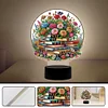 (US Local)Flower Book Diamond Painting Night Light 5D DIY Diamond Art Lamp Home Decor