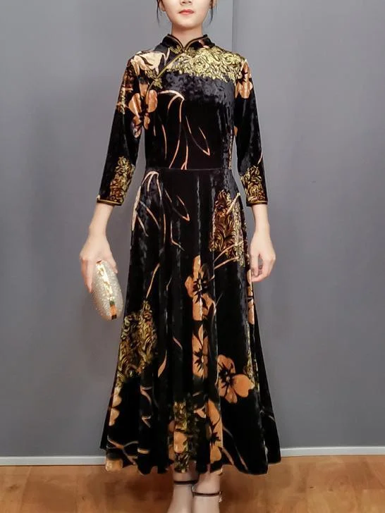Chinese Style Elegant Loose Cheongsam Dress