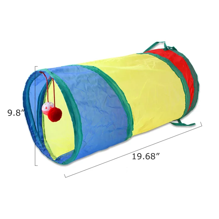 Cat Tunnel with Play Ball Interactive Cat Tube Toy S-Tunnel T-Tunnel In House 9