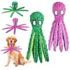 2Pcs Octopus Dog Toy No Stuffing Squeaky Plush Puzzle Toy Interactive Chew Toy