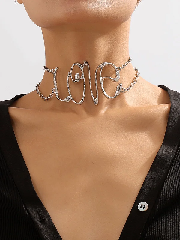 Chains Geometric Hollow Necklaces Accessories