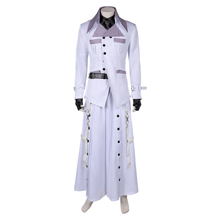 Final Fantasy Rufus White Set Outfits Cosplay Costume Halloween Carnival Suit