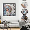Native American Girl Partial Drill Diamond Painting Kit 30x30cm Special Shaped Rhinestones DIY Craft for Adults Beginners Home Decor