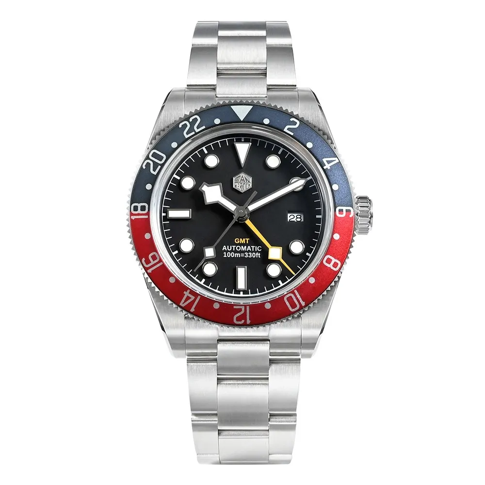 U.S. Warehouse-San Martin 39mm Men GMT Watch Automatic Mechanical SN0109 San Martin Watch san martin watchSan Martin Watch