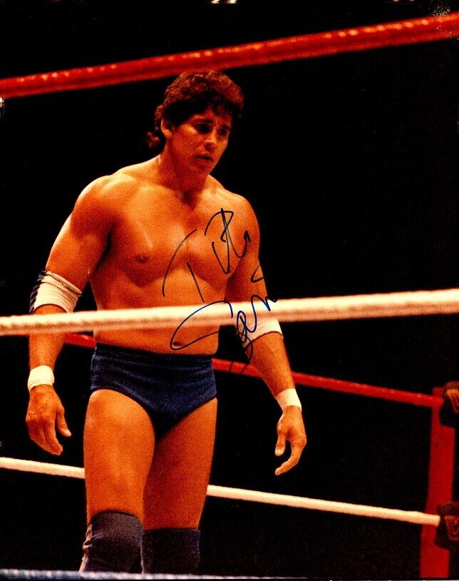 WWF Wrestler TITO SANTANA Signed Photo Poster painting