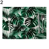  Green Leaves Pattern Western Pad 42x32cm Cotton Linen Placemat Insulation Dining Table Mat Bowls Coasters Kitchen Accessories 