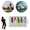 5pcs Fishing Lures Whopper Popper Artificial Bait with Rotating Tail Crankbait