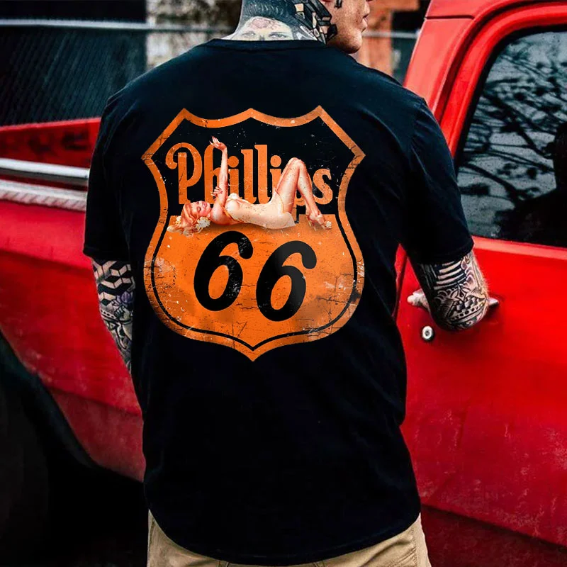 PHILLIPS 66 Sexy Lady Print Men's T-shirt