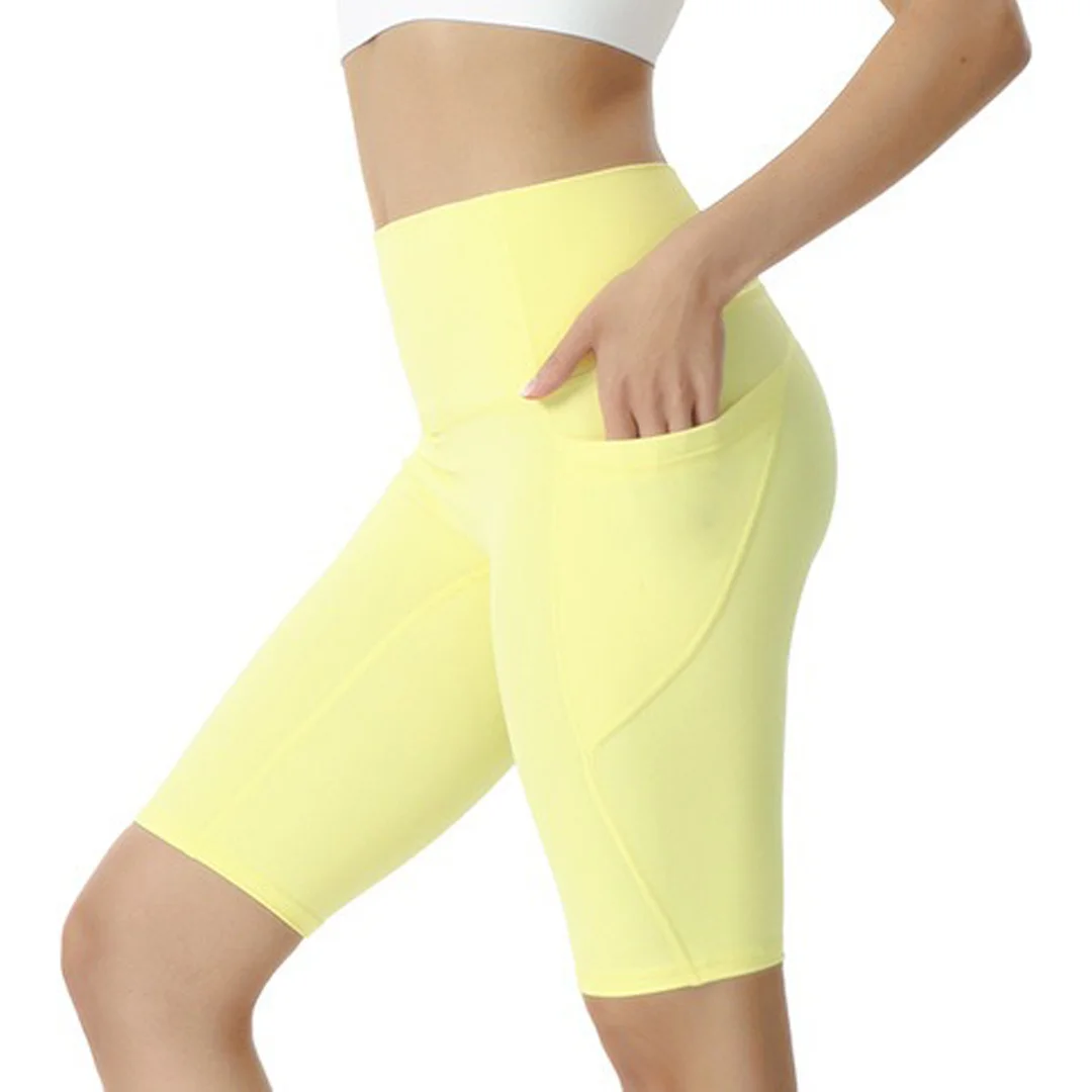 high waist hip lift workout shorts