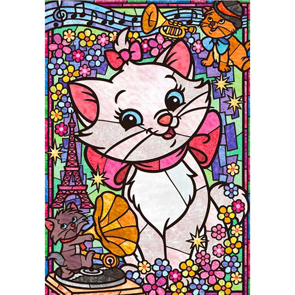 

Cartoon Cat - Round Drill Diamond Painting - 40*30CM, 501 Original