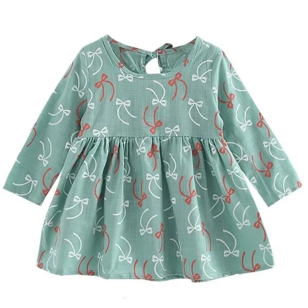 Summer Girl Dress Kids Children Dress Girls Long Sleeve Plaid Dress Soft Cotton Summer Princess Dresses Baby Girls Clothes