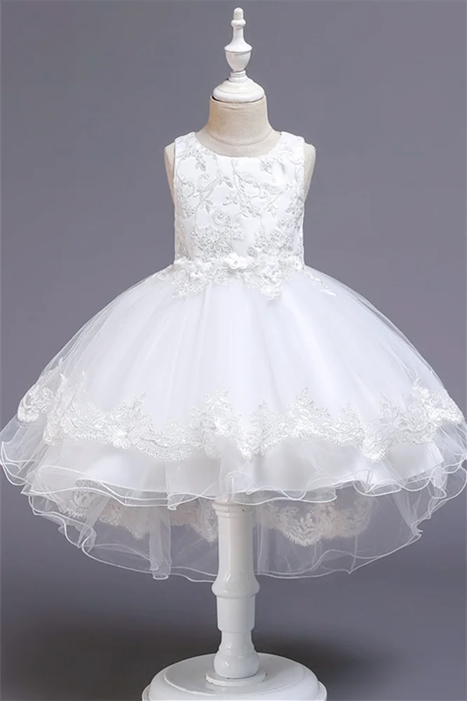 Bellasprom Lace Appliques Flower Girl Dress Tulle Bowknot Online