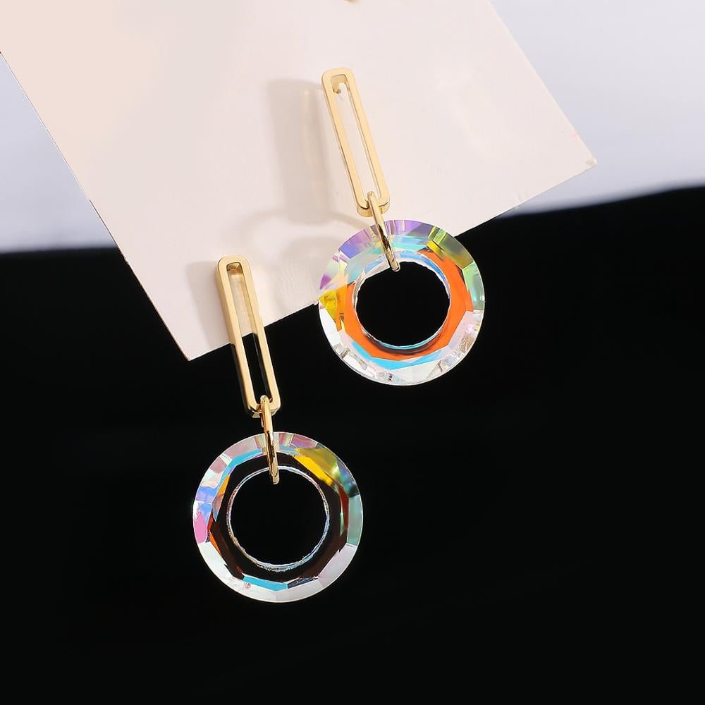 Rainbow Crystal Zoe Earrings