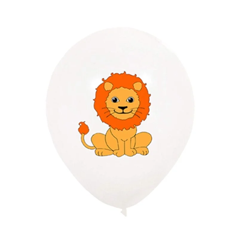10pcs Jungle Animal Balloons 12inch Latex Balloon Helium Air Globos Kids Safari Birthday Party Decoration Baby Shower Supplies