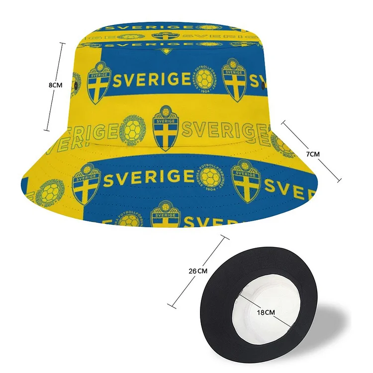 Schweden Karomuster Sommer Sonnenhut Reversible Bucket Hat