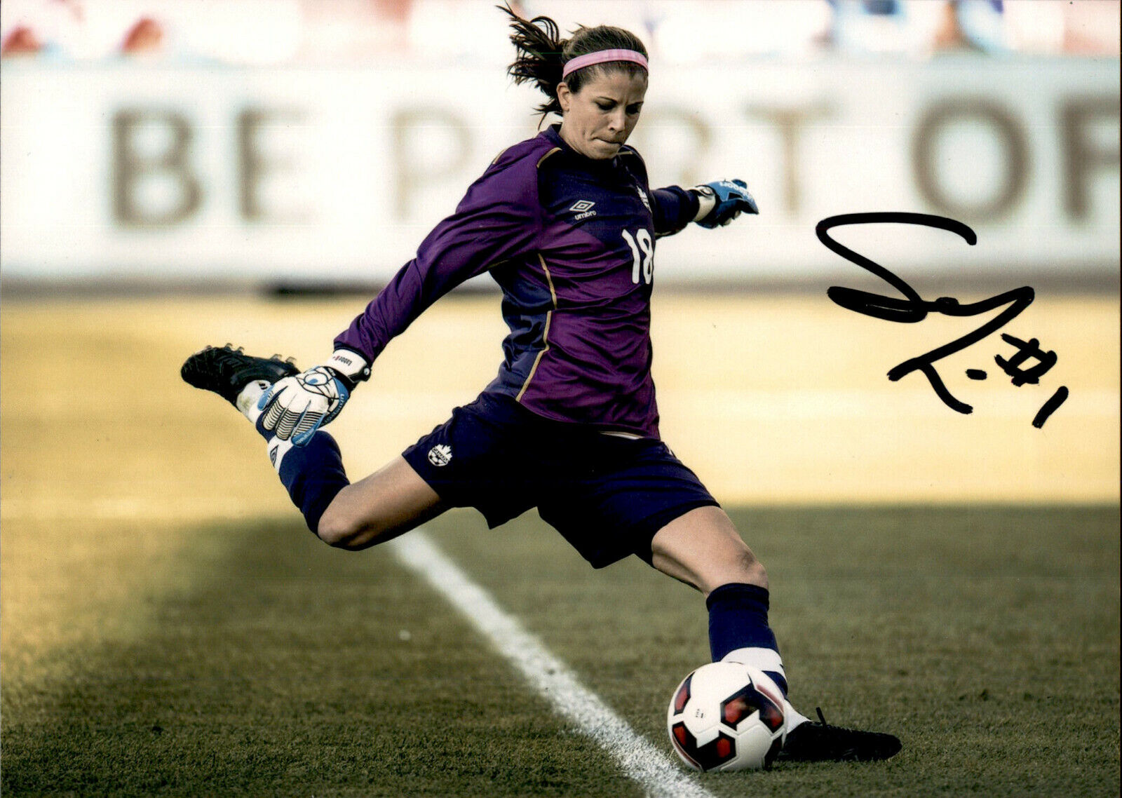 Stephanie Labbe SIGNED 5x7 Photo Poster painting CANADA WOMENS SOCCER #2