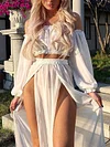 Gauze Bandeau Two-Piece Suit