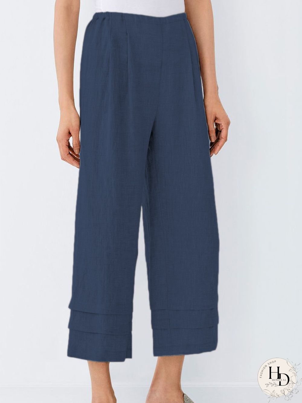 Simple & Basic Cotton-Blend Pants