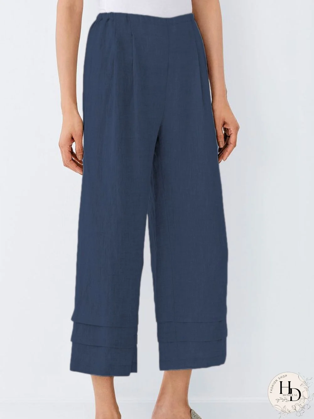 Simple & Basic Cotton-Blend Pants