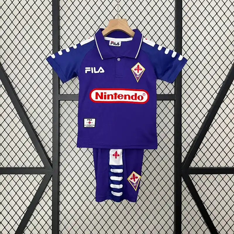 Retro 1998 Kids Fiorentina Soccer Jersey Home