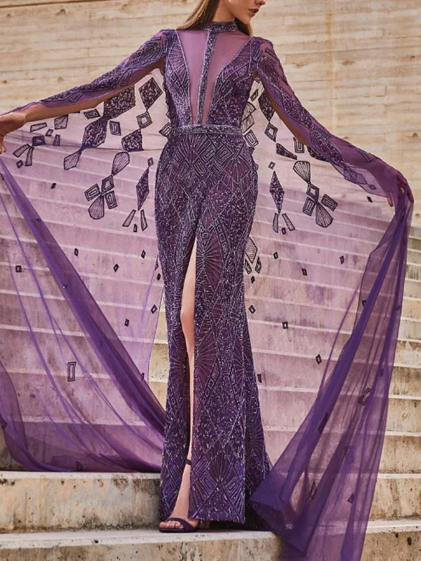 heavy work exquisite lace walking cloak ladies dress