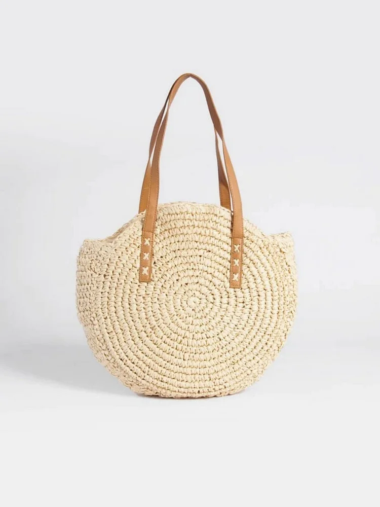 Shell Straw Shoulder Bag