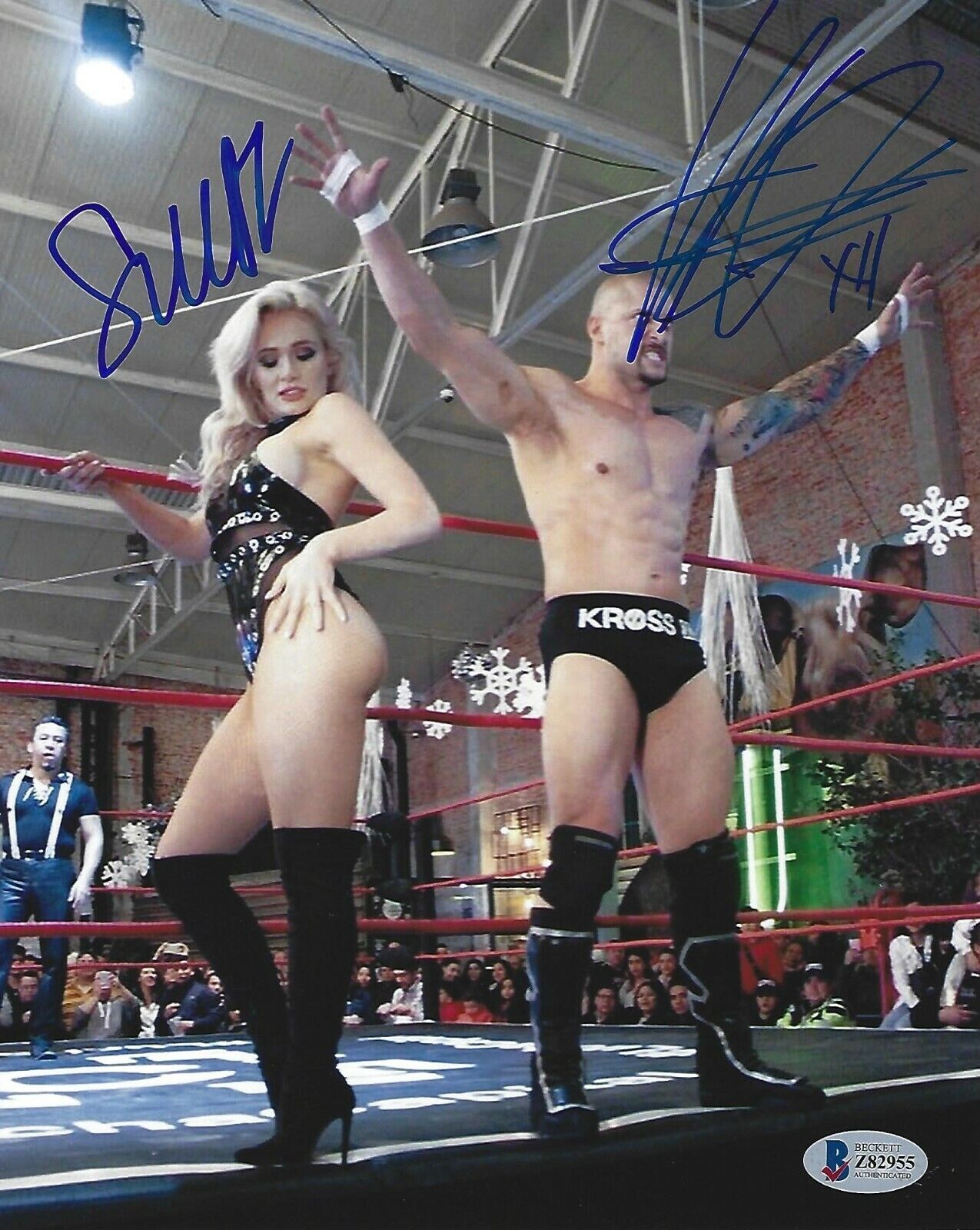 Killer Kevin Karrion Kross Scarlett Bordeaux Signed 8x10 Photo Poster painting BAS COA WWE NXT 3