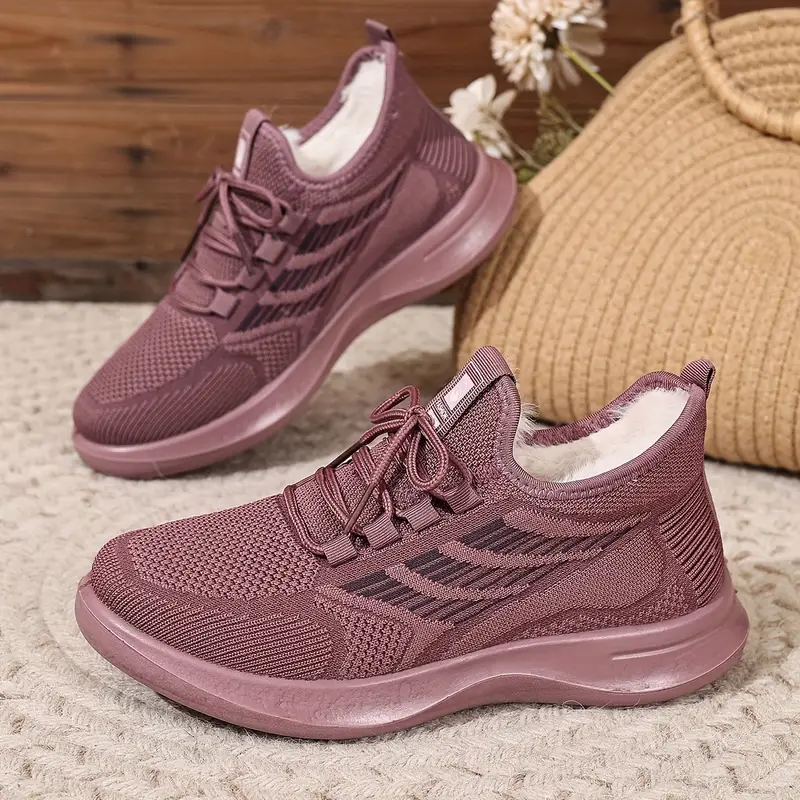 damskie zimowe wyściełane polarem, pogrubione botki wsuwane, okrągłe noski, płaska podeszwa, wygodne buty na co dzień z cholewką z pluszowej miękkiej tkaniny, trwała podeszwa pu na zimne dni, brązowo-szare, granatowe buty zimowe, obuwie na zimne dni. Szczegóły produktu 1