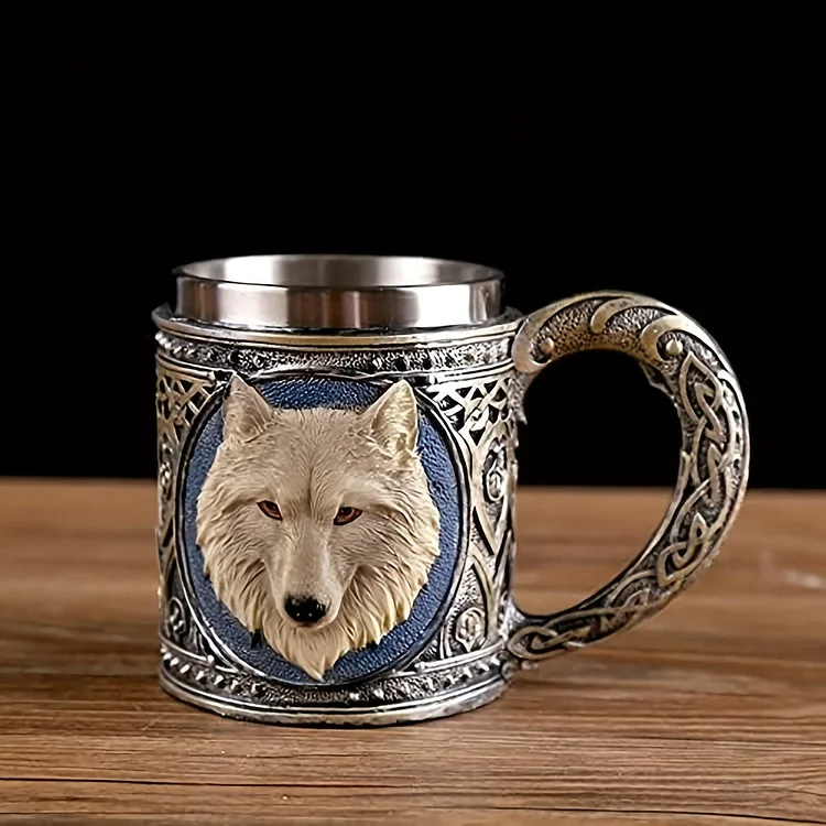 Coutureaura Wolf Celtic Tribal Mug