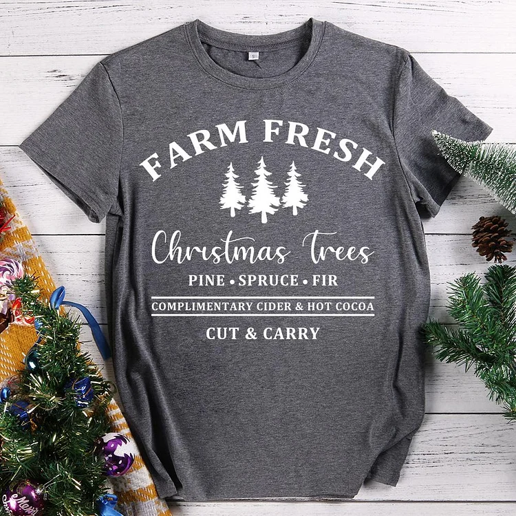 Farm Fresh Christmas Trees T-Shirt-614504-Annaletters