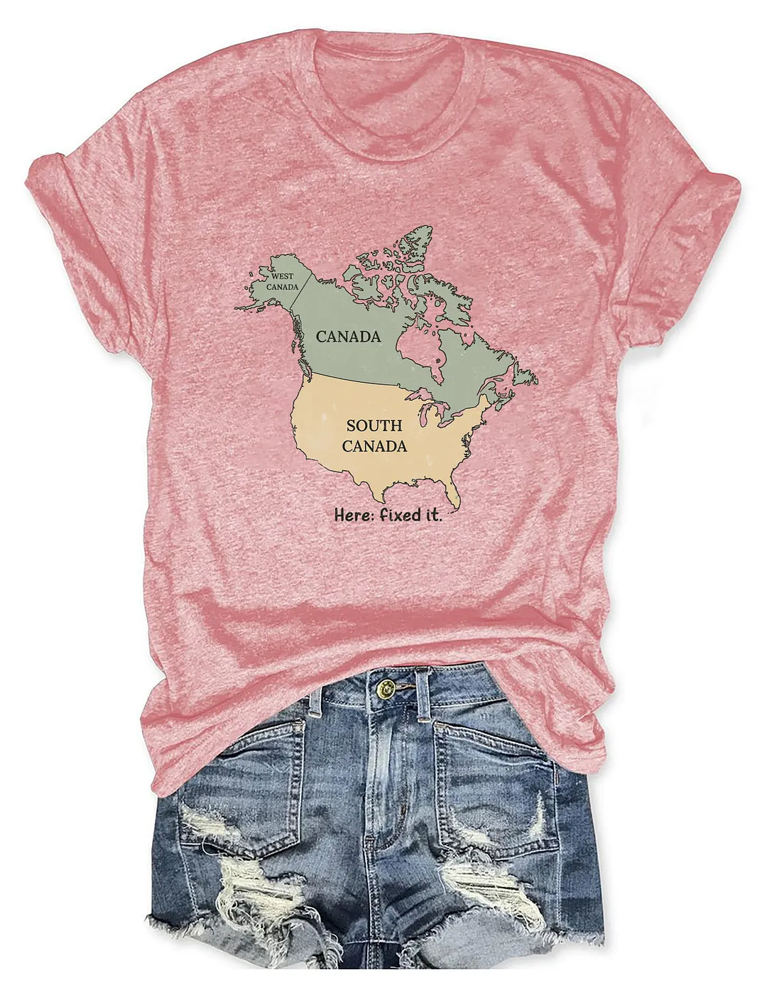 South Canada Map Here Fixed It T-shirt